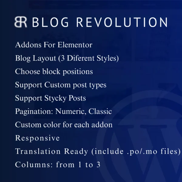 Elementor Blog Revolution – WordPress Plugin
