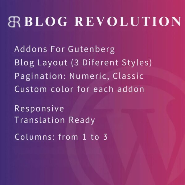Gutenberg Blog Revolution – WordPress Plugin
