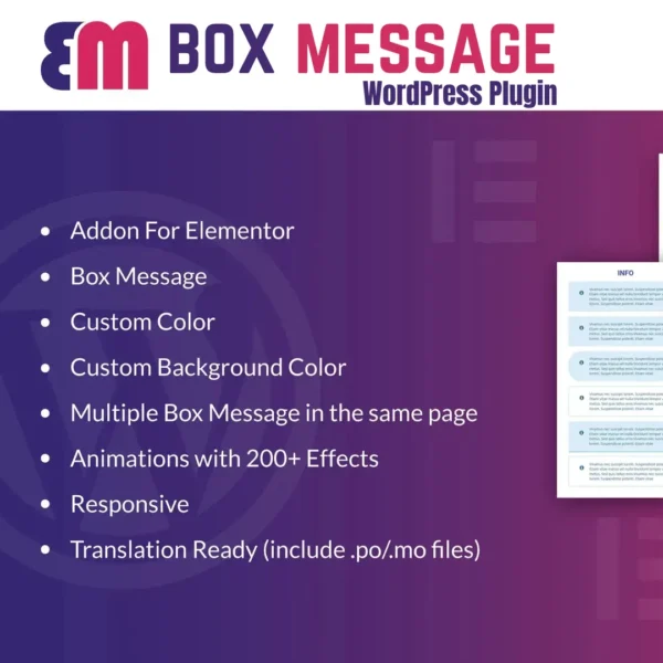 Box Message – Stylish Alert & Info Boxes for Elementor